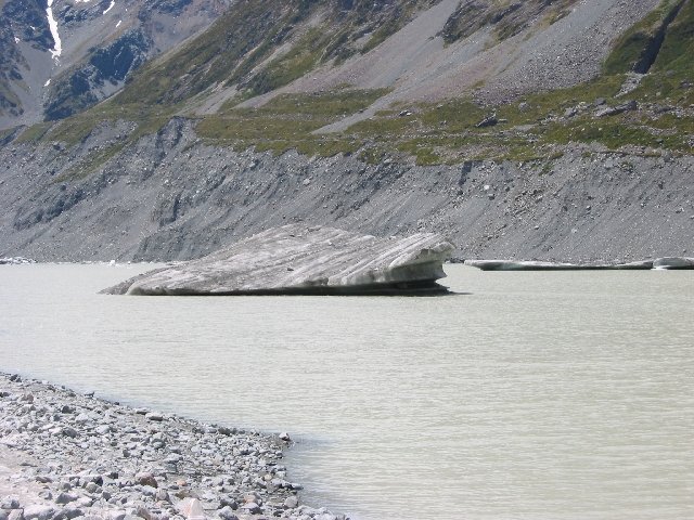 Pod lodowcem Mt Cook.